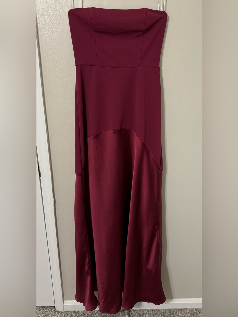 Lulus Compelling Style Plum Purple Strapless A-Line Maxi